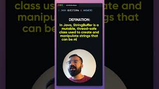 🔍 What is StringBuffer in Java coding codinginterview javaprogramming [upl. by Haet]