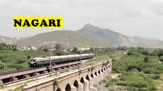 Chennai Tirupati MEMU On Nagari River Bridge At Scenic Ekambarakuppam [upl. by Agathe]