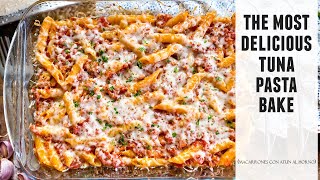 Spanish Tuna Pasta Bake  Easy Cheesy 30 Minute Pasta Recipe [upl. by Anyaj737]