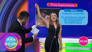 Flor Rubio lo dio todo en la Trivia Espectacular ¡Revive el momento  Venga La Alegría [upl. by Glimp]