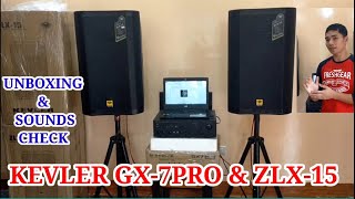 KEVLER ZLX 15 PASSIVE SPEAKER amp KEVLER GX7PRO UNBOXING DEMO REVIEW AND SOUNDS CHECK [upl. by Relyhcs]