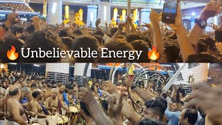 😳 Craziest Crowd at 200AM inside a Temple 🔥 POORNATHRAYEESA NADAPURA MELAM  Utsavam 2022 🤩 [upl. by Wilt24]