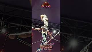 More Amazing Action from the High Wire Act at Circus Zyair shorts [upl. by Aradnahc475]