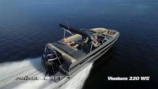 Princecraft 2018  Ventura 220 WS  Aluminum deck boat [upl. by Landrum547]