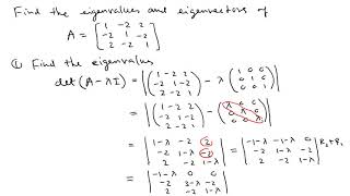 Finding Eigenvalues and Eigenvectors  3 × 3 matrix  Linear Algebra [upl. by Putscher748]