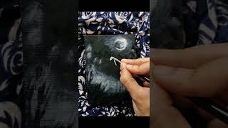 Creating Moonlit Whispers A Ghostly Nightscape acrylicpainting painting shorts [upl. by Aimo]