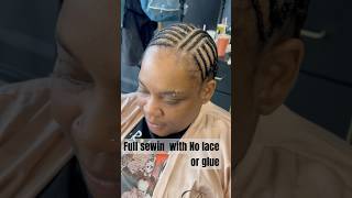 Crochet Method Full Sewin hairtransformation sewingtutorial hair naturalhair curlyhairstyles [upl. by Koren]