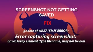 UBUNTU FIX Error capturing screenshot Error Array element type filename may not be null [upl. by Anyk]