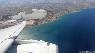 Landing in Larnaca Cyprus Airbus A321neo Flight Lufthansa LH1768 MUCLCA [upl. by Kcam]