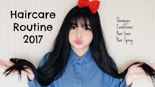 HAIRCARE ROUTINE 2017  mendasuci [upl. by Ainegul]