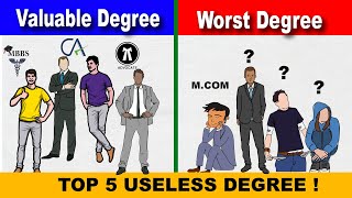 Top 5 Most Worst College Degrees  Most Useless College Degree in India [upl. by Mori]