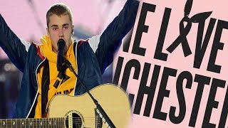 JUSTIN BIEBER LLORANDO  One Love Manchester Sub Español [upl. by Lorola]