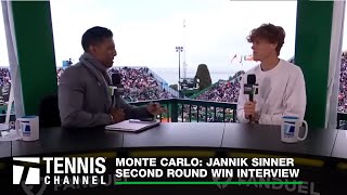 Jannik Sinner Talks About His Second Round Win And His Vogue Photoshoot  Monte Carlo Second Round [upl. by Leahcimal]