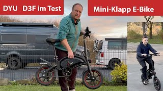 DYU D3F  Faltbares EBike mit 14quot Reifen im Test Tolles Klapprad für Camping und die Stadt [upl. by Arinay]