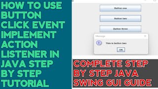 Java Button Action Listener  Java Button Click Event [upl. by Seltzer]