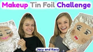 Makeup Tin Foil Challenge  Jacy and Kacy [upl. by Aynnek164]