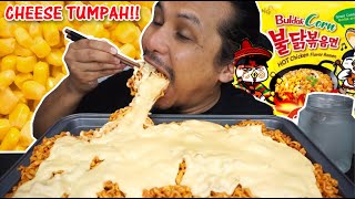 cara sebenar makan SAMYANG CORN bersama CHEESE LELEH mukbang malaysia SAMYANG BULDAK CORN [upl. by Yregerg]