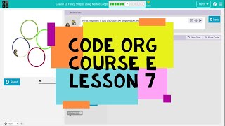 Codeorg Course E Lesson 7 Fancy Shapes using Nested Loops  Codeorg Lesson 7 Answers [upl. by Burnard]