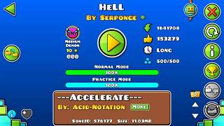 GD quotHeLLquot by Serponge Medium Demon All Coins  Geometry Dash 2113 [upl. by Enaled]