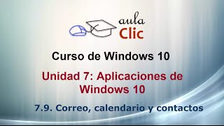 Curso de Windows 10 79 Correo Calendario y Contactos [upl. by Fiorenze]