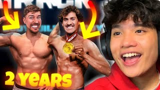 Reacting to My 600 Day Transformation Against MrBeast [upl. by Ahsitniuq554]