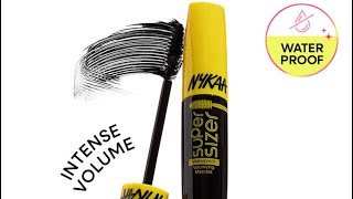 Nykaa lash talksuper sizer waterproof volumizing mascara review intense volume waterproof [upl. by Xonk]