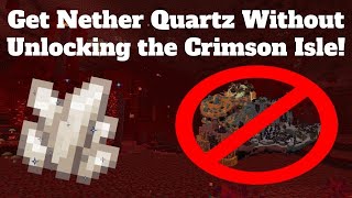 How to mine Nether Quartz WITHOUT unlocking the Crimson Isle  Hypixel Skyblock [upl. by Arabela]