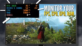 HOW TO MONITOR FPS CPU GPU AND RAM USAGE  MSI AFTERBURNER [upl. by Adnohryt]