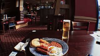 1 hour Wetherspoons ambience  11am British Pub Full English Breakfast Pint of Carling [upl. by Onitsuj]