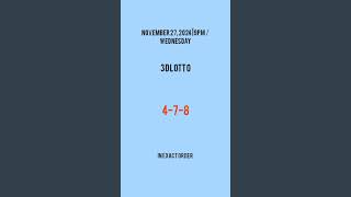 9pm Lotto Results Today November 27 2024 ez2 swertres 2d 3d pcso [upl. by Oxford517]