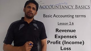 Basic Accounting terms  Revenue Expenses Profit and Loss [upl. by Agostino]