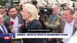 Marine Le Pen fait sa rentrée à l’Assemblée  L’ABC  10072024 [upl. by Bette710]