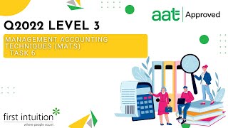 AAT Q2022 Level 3 Management Accounting Techniques MATS  Task 6  First Intuition [upl. by Hoye208]