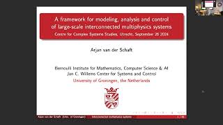 CCSS Meeting 67 A framework for modeling analysis and control of largescale multiphysics systems [upl. by Fen]