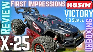 Hosim X25 VICTORY 18 Scale RC Truck RTR Unboxing Review  First Impressions [upl. by Fast722]