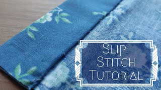 How to hand sew a hem  SLIP STITCH Tutorial [upl. by Sacram]