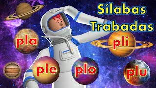 SILABAS TRABADAS pla ple pli plo plu LECTURA para niños [upl. by Eetsud]