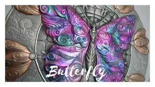 Advanced Pewter Embossed Butterfly Tutorial [upl. by Ysset499]