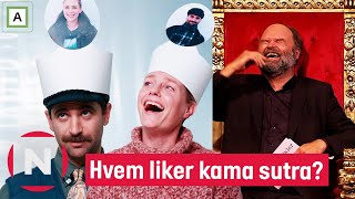 Solveig Kloppen rødmer når hun prøver å gjette hvem hun har på hodet  Kongen befaler  TVNorge [upl. by Zimmermann]