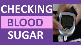 Checking Blood Sugar Glucose Level  How to Use a Glucometer Glucose Meter [upl. by Vincenz278]