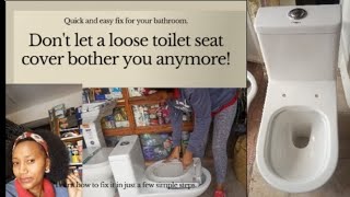 How to Fix Toilet seat cover  Dont Let loose toilet seat cover bother you anymore ToiletRepair [upl. by Rakel]