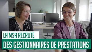 La MSA recrute des gestionnaires de prestations  rejoigneznous [upl. by Ahsieyk]