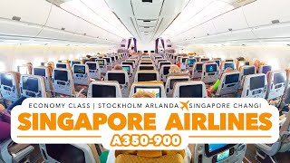 SINGAPORE AIRLINES A350900  Economy class to Singapore [upl. by Sparks]