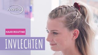 Haar invlechten in drie banen  Andrélon Haar Routine [upl. by Aynotahs]