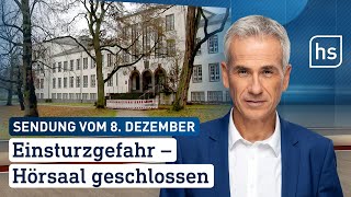 Einsturzgefahr – Hörsaal geschlossen  hessenschau vom 08122023 [upl. by Ajssatsan]