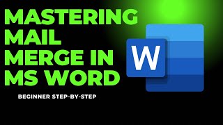 How to Use Mail Merge in Microsoft Word  Quick amp Easy Guide [upl. by Lavella]