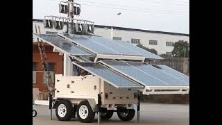 Trailer With Telescoping Mast with 8 pcs Solar Panels [upl. by Irrej]