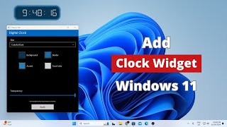 How to Add a Clock Widget in Windows 11 [upl. by Maxima356]