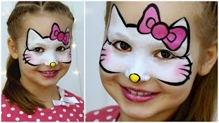 quotHello Kittyquot Makeup for Kids — Fast amp Easy Face Painting Tutorial [upl. by Laurie]