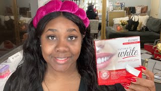 DOLLAR TREE 🌳 REVIEW ULTIMATE WHITE WHITENING DENTAL STRIPS dollartree [upl. by Haimaj]